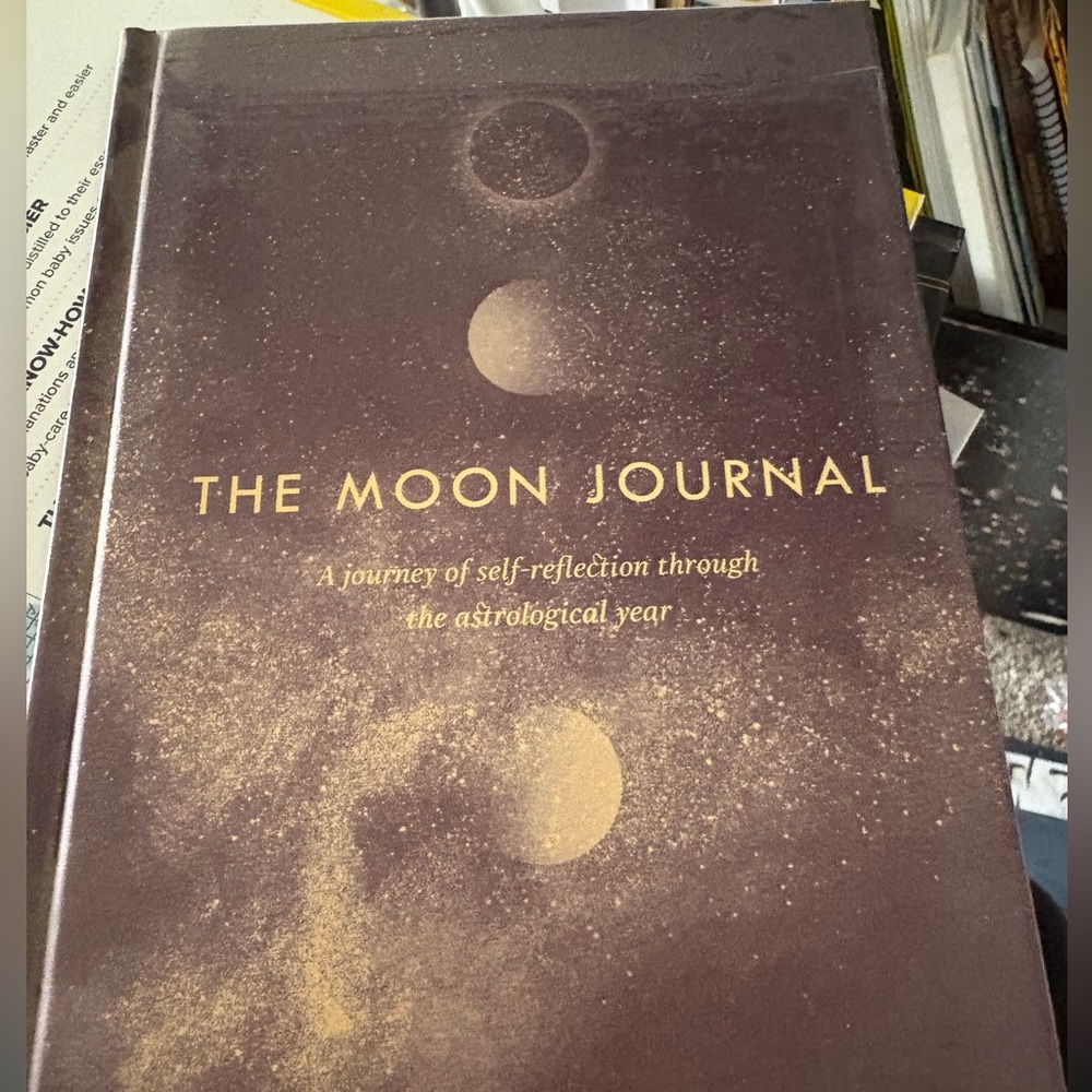 The Moon Journal with Gold Accents